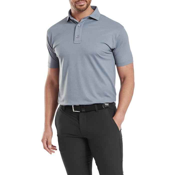 FootJoy Etched Texture Print Lisle Polo - Flint