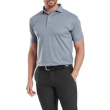 FootJoy Etched Texture Print Lisle Polo - Flint