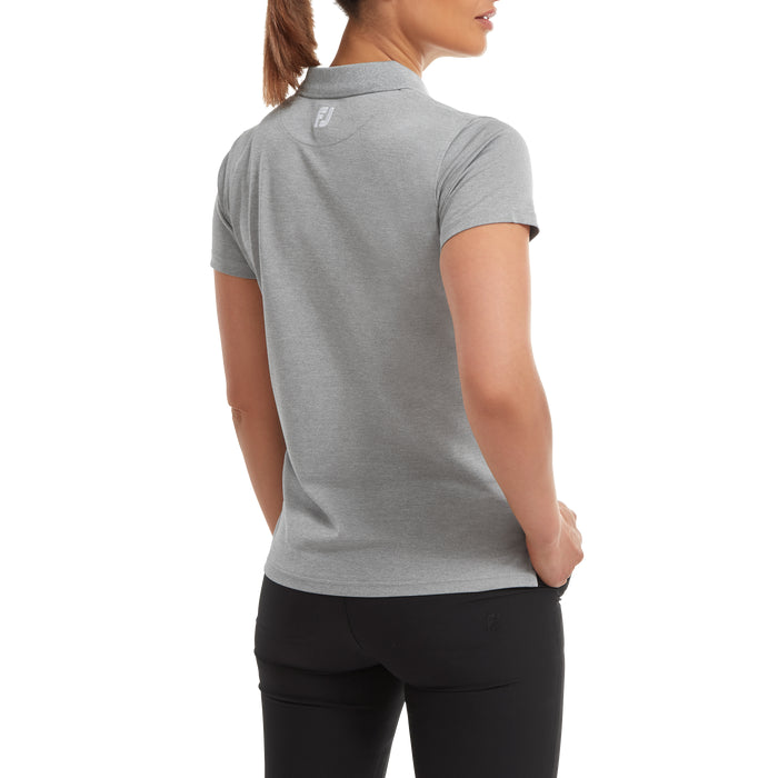 FOOTJOY WOMENS STRETCH PIQUE SOLID POLO