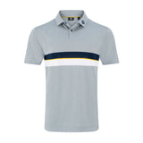 FOOTJOY MENS DOUBLE CHEST BAND STRIPE PIQUE POLO