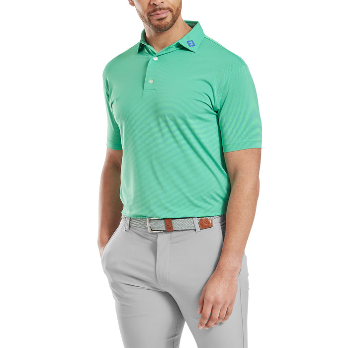 FOOTJOY MENS MICRO FDR STRIPE LISLE POLO