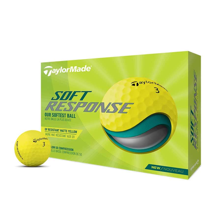 TaylorMade 2022 Soft Response Golf Balls - Yellow