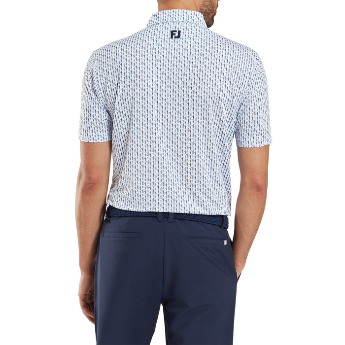 FOOTJOY MENS FIGURE PRINT LISLE POLO