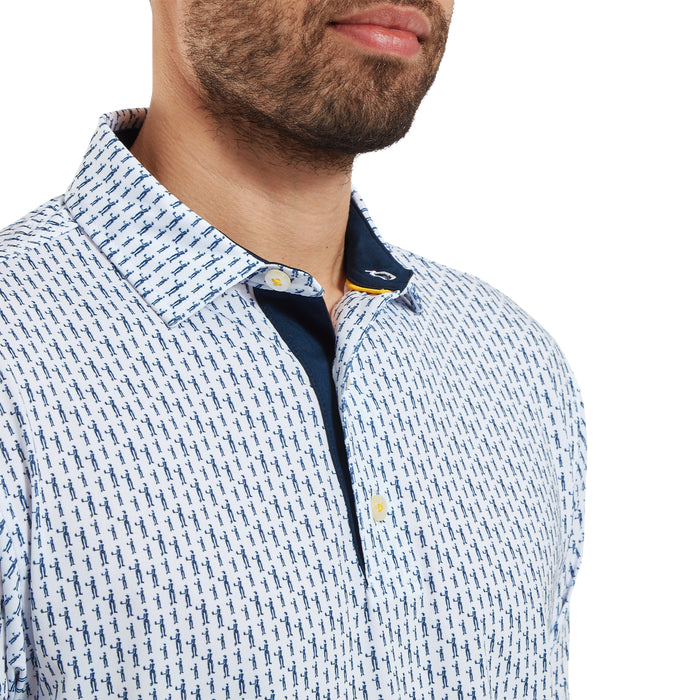 FOOTJOY MENS FIGURE PRINT LISLE POLO