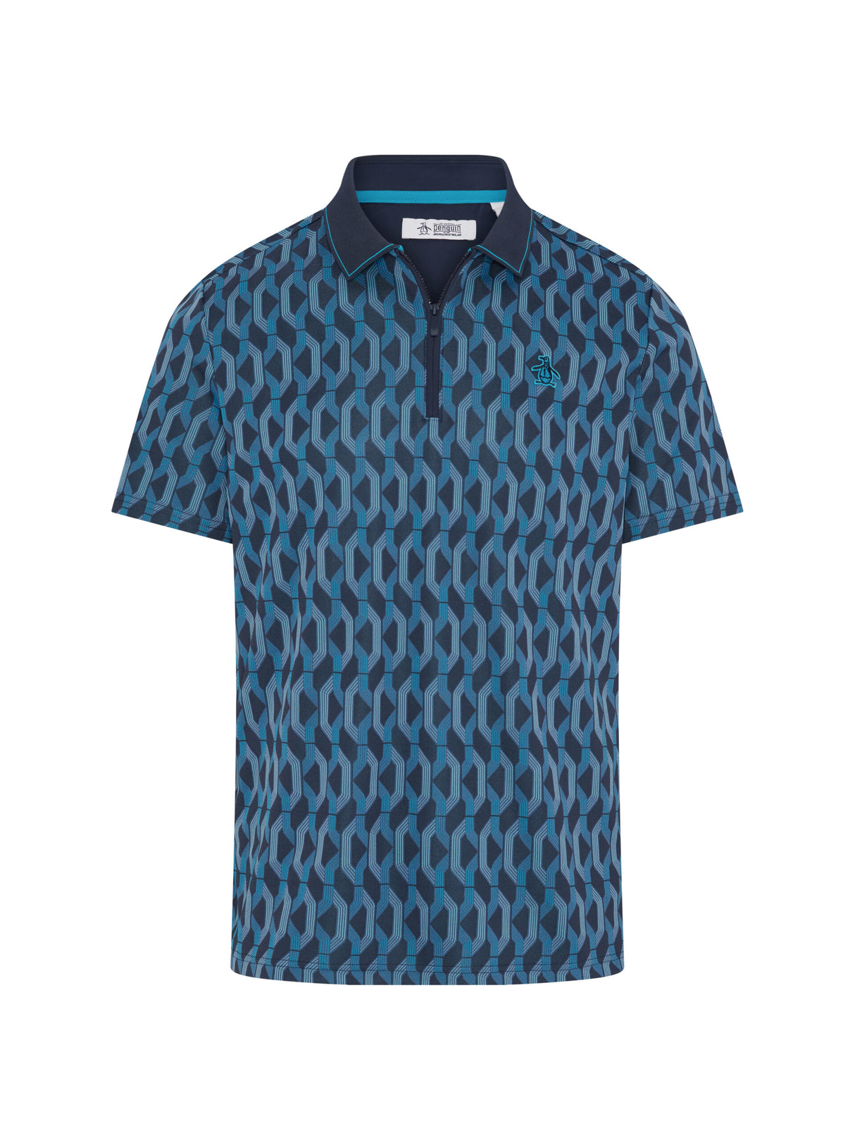 Original Penguin All Over YD Jacquard Colour Block Polo
