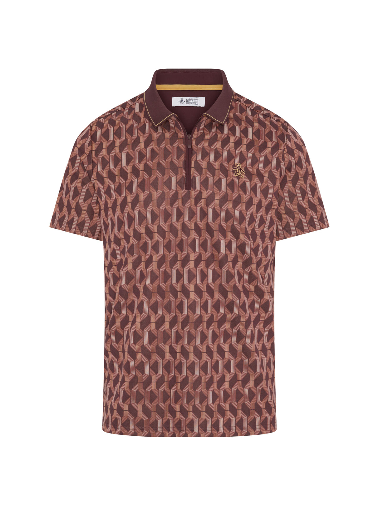 Original Penguin All Over YD Jacquard Colour Block Polo