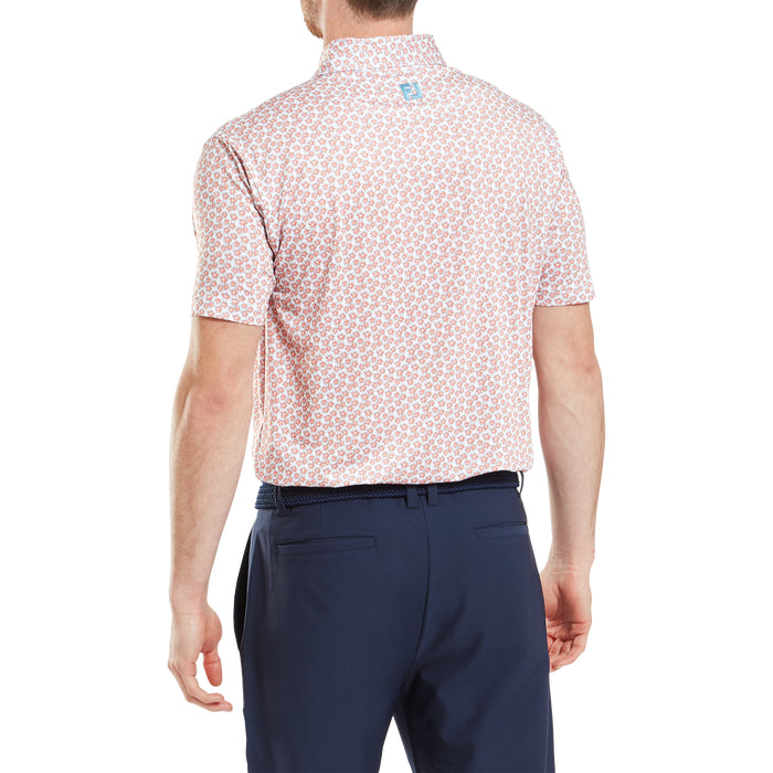 FOOTJOY MENS FLORAL SKETCH PRINT LISLE POLO