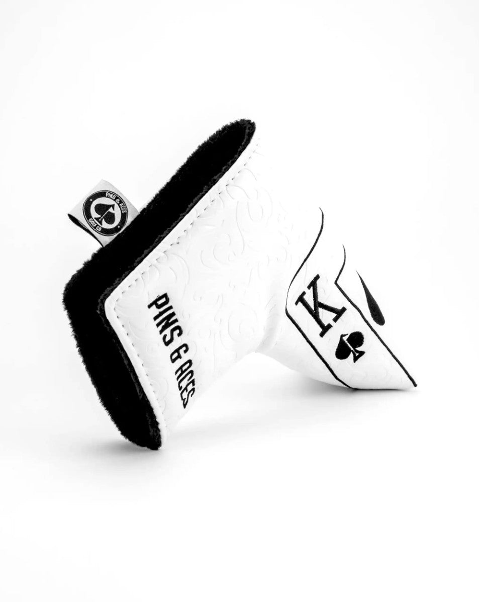 Pins & Aces White Out Ace Of Spades Blade Putter Cover