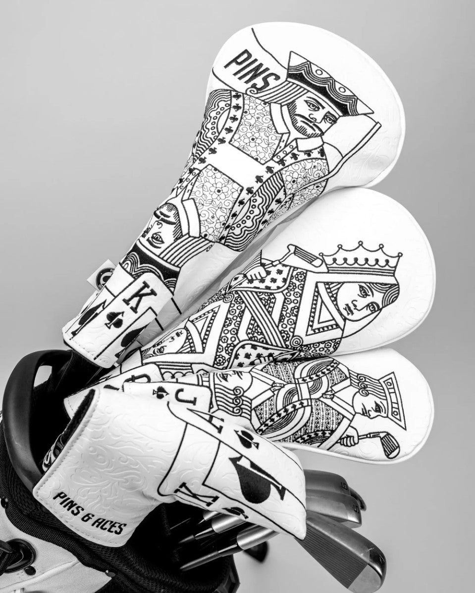 Pins & Aces White Out Ace Of Spades Blade Putter Cover