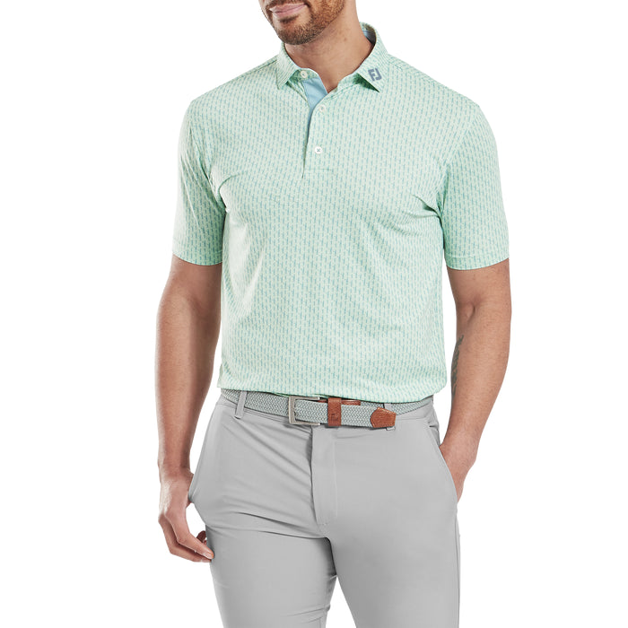 FOOTJOY MENS FIGURE PRINT LISLE POLO