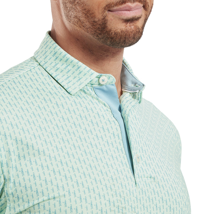 FOOTJOY MENS FIGURE PRINT LISLE POLO