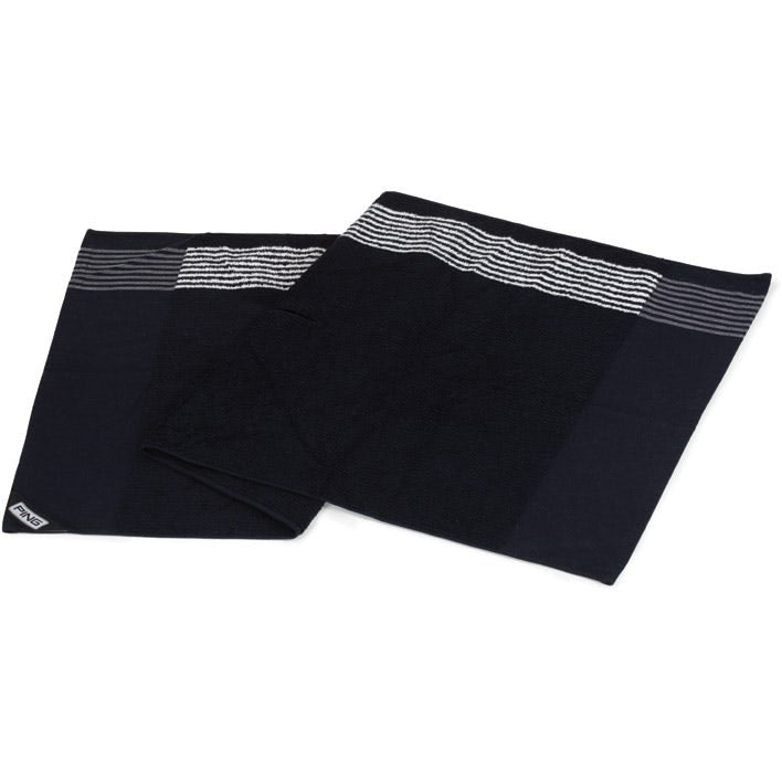 PING 214 Players Towel - Black/White