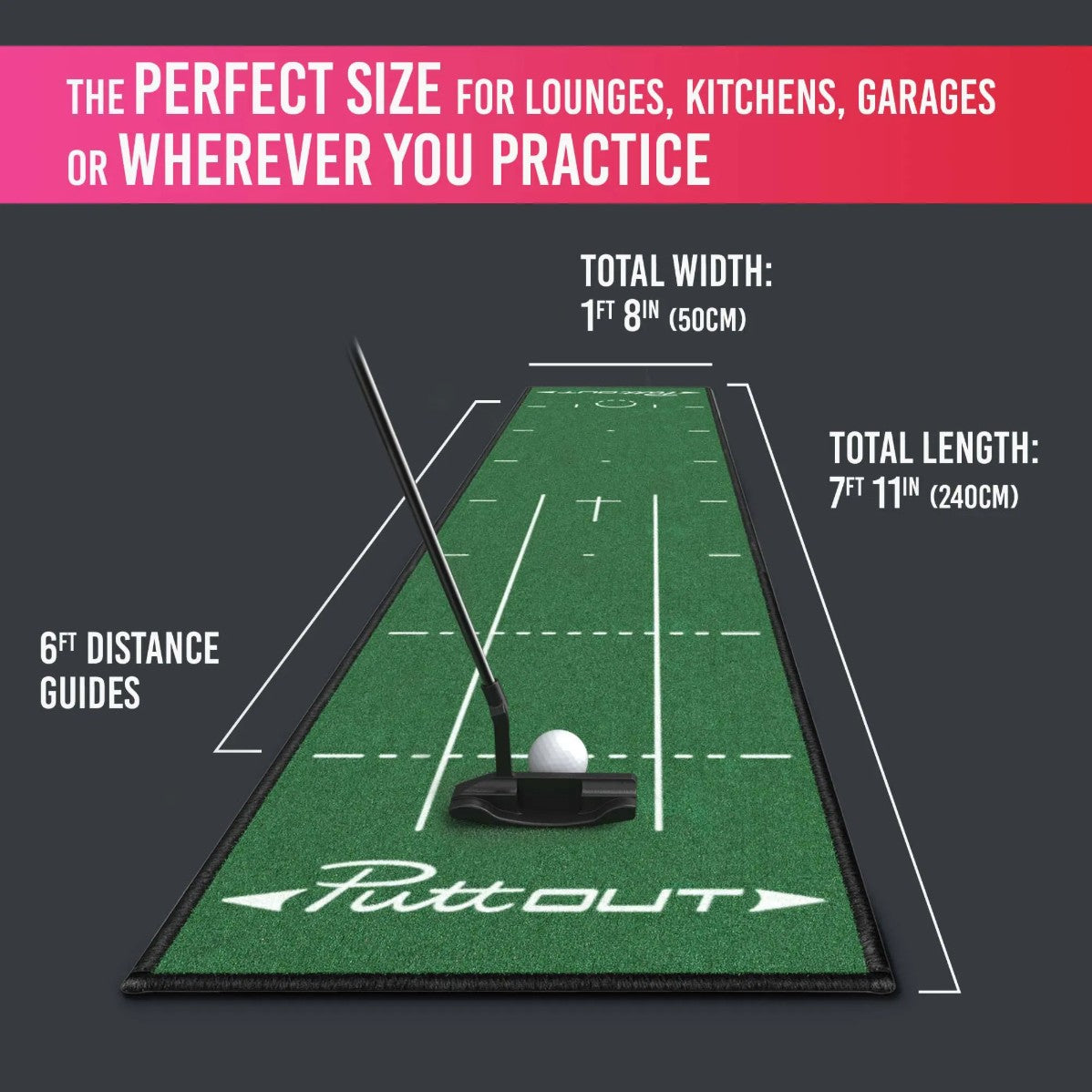 Puttout Putting Mat - Medium