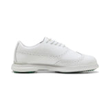 Puma Royale Wingtip Golf Shoes - White/Vapor Grey/Grassy Green