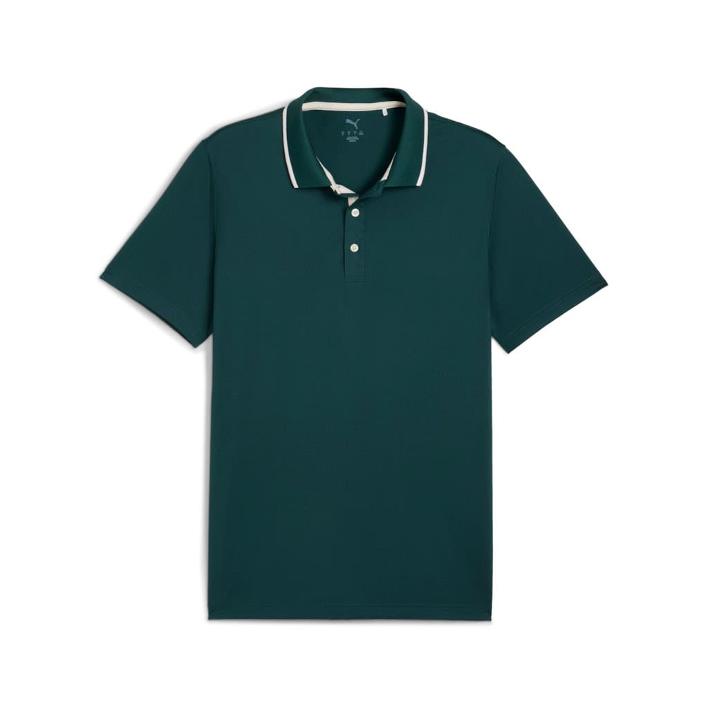 Puma Mattr Elevated Solid Polo - Green Terrain/Haute Tropic