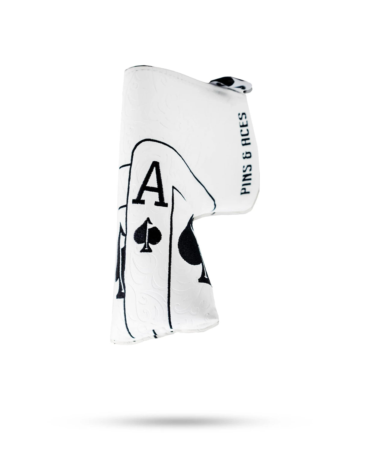 Pins & Aces White Out Ace Of Spades Blade Putter Cover