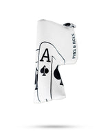 Pins & Aces White Out Ace Of Spades Blade Putter Cover