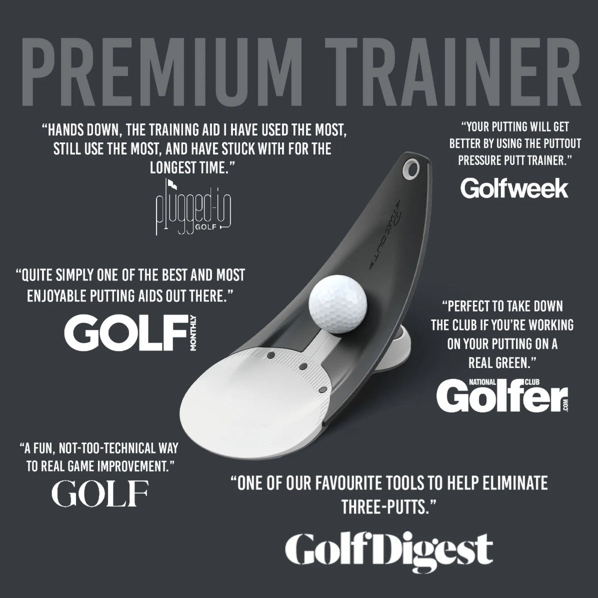 Puttout Premium Pressure Trainer - Stone