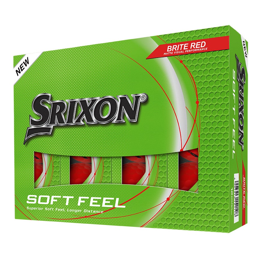Srixon 2025 Soft Feel 14 12pk Golf Balls - Brite Red