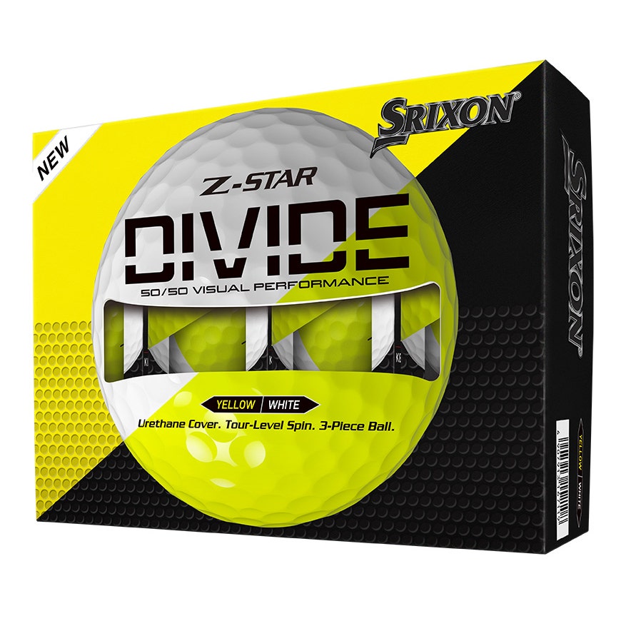 Srixon 2025 Z-Star 9 Divide 12pk Golf Balls - White/Yellow