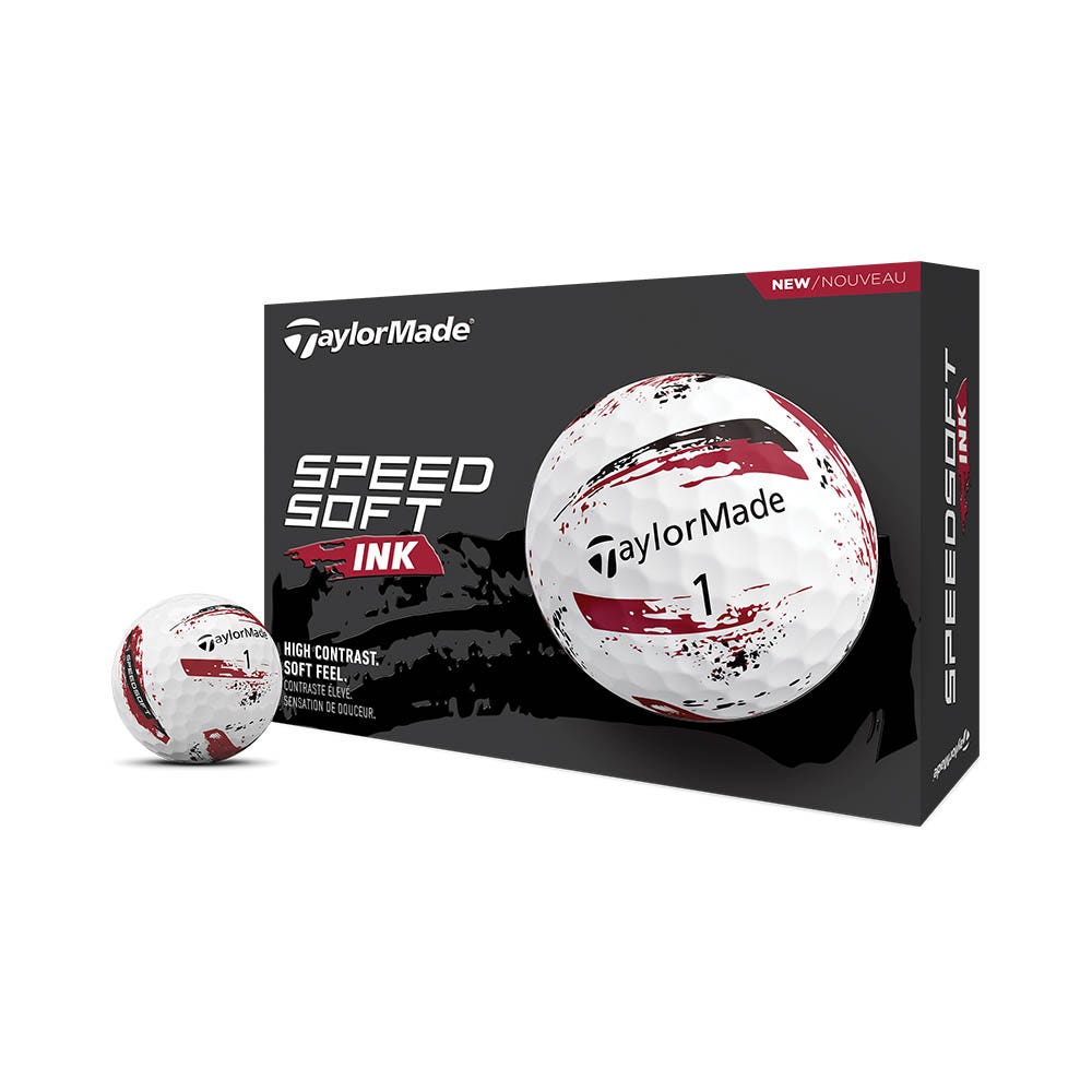 TaylorMade 2024 Speed Soft Ink Golf Balls 12pk - Red