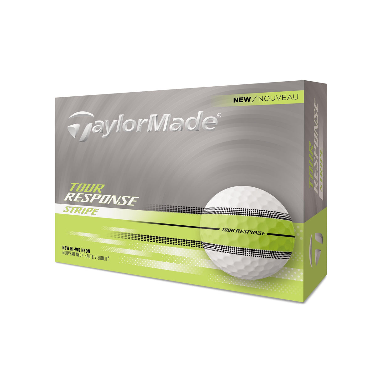 TaylorMade 2025 Tour Response Stripe 12pk Golf Balls - Neon Yellow