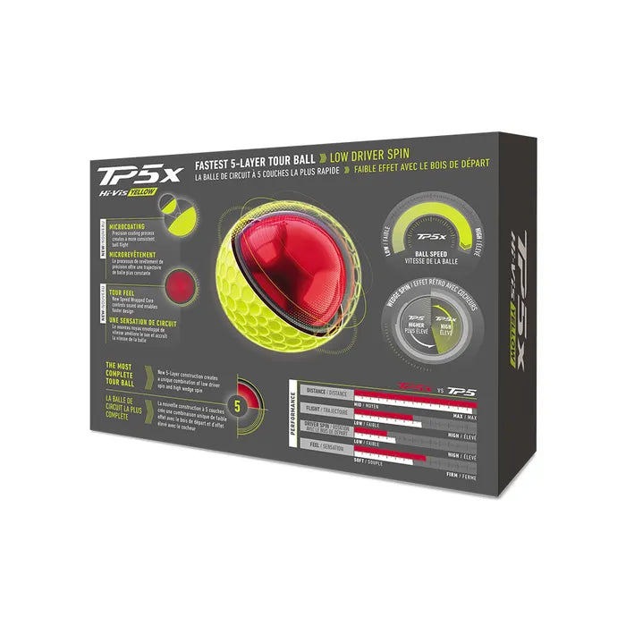 TaylorMade 2026 TP5X 12PK Golf Balls - Yellow