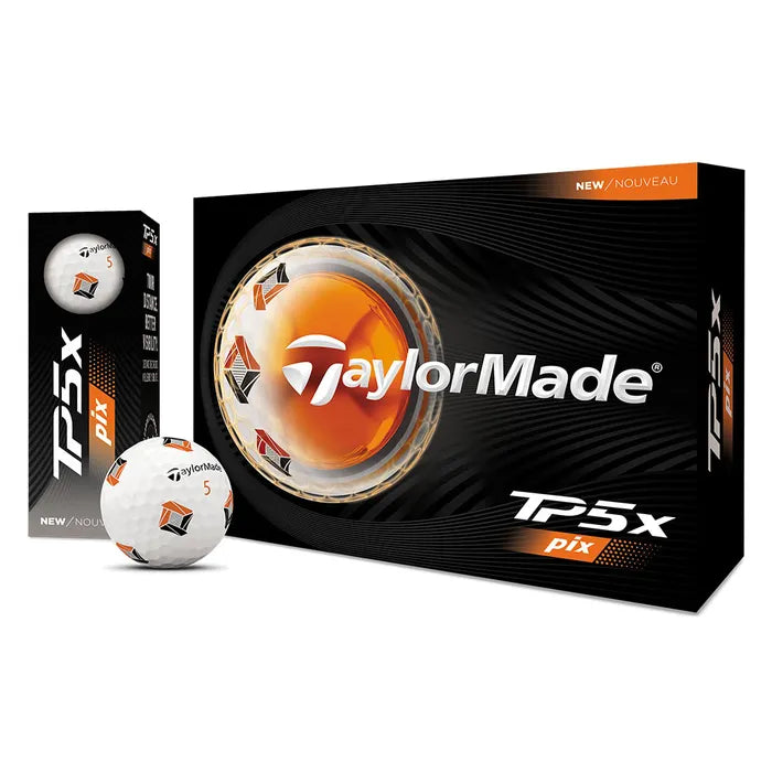TaylorMade 2026 TP5X PIX3.0 12PK Golf Balls - White