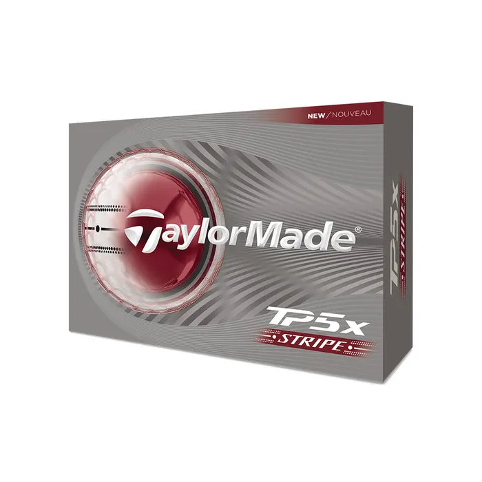 TaylorMade 2026 TP5X Stripe 12PK Golf Balls - White