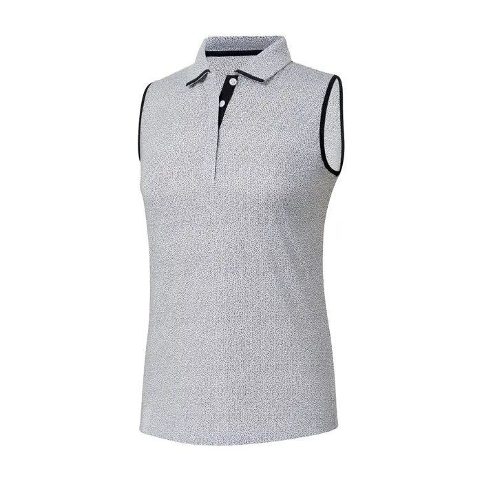 FOOTJOY WOMENS DOT PRINT SLEEVELESS POLO