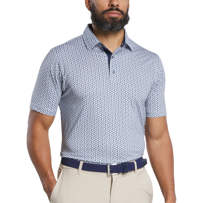 FootJoy Citrus Print Polo - White/Navy