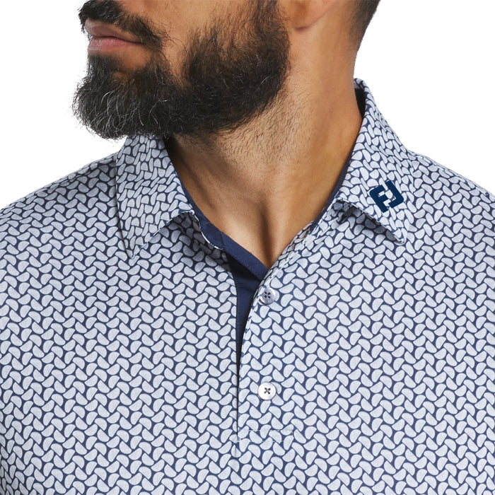 FootJoy Citrus Print Polo - White/Navy